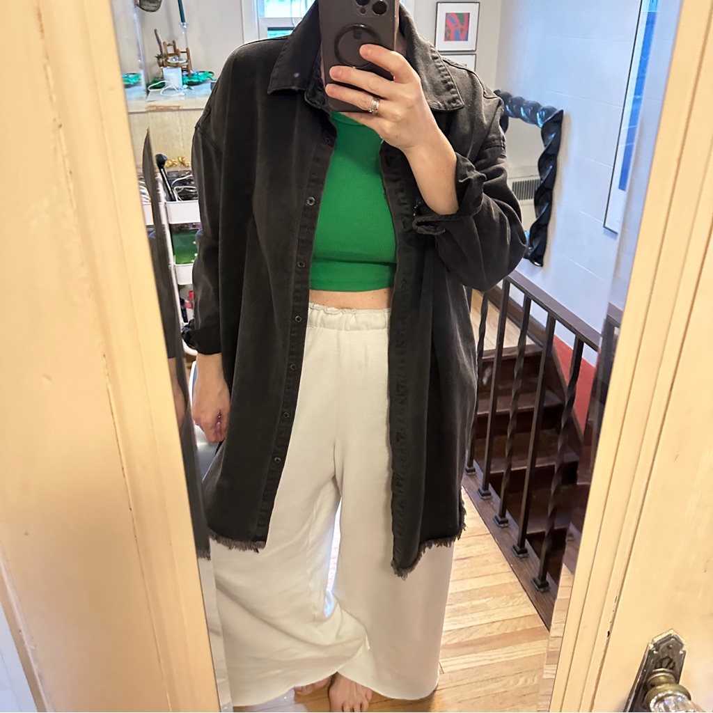Misguided Long Denim Shacket